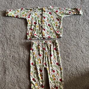 Multicolor Vegetable Print Baby Pajamas